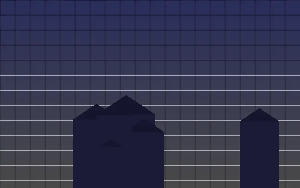 Visuel schématique de maisons et de plans, sans photo.