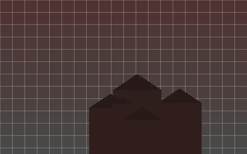 Visuel schématique de maisons et de plans, sans photo.